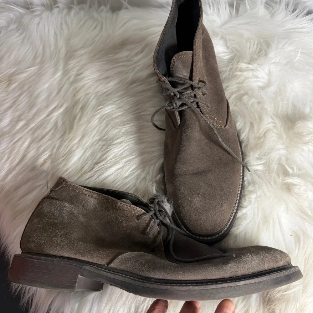 Free Press Mens Brown Suede Chukka Boots Desert Lace Up Shoes